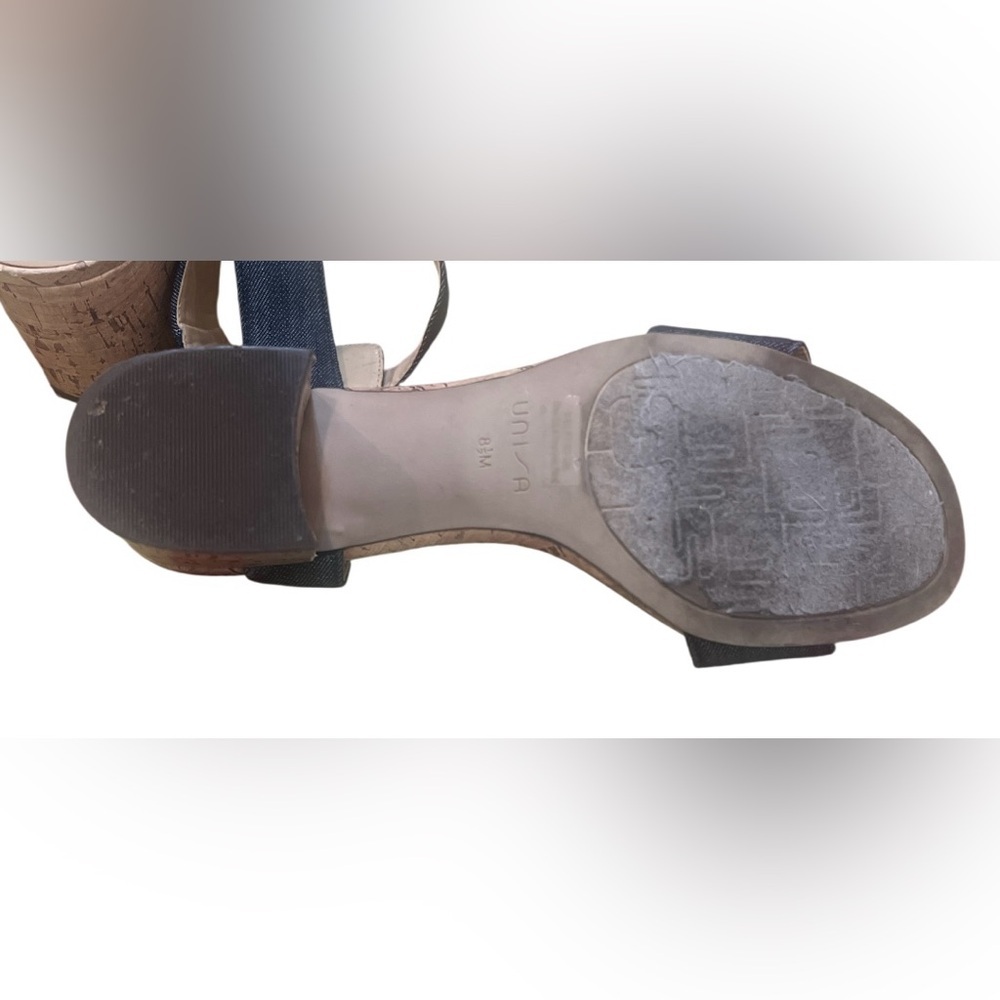 UNISA- Dark Blue Jean Cork Sandals - Picture 6 of 6